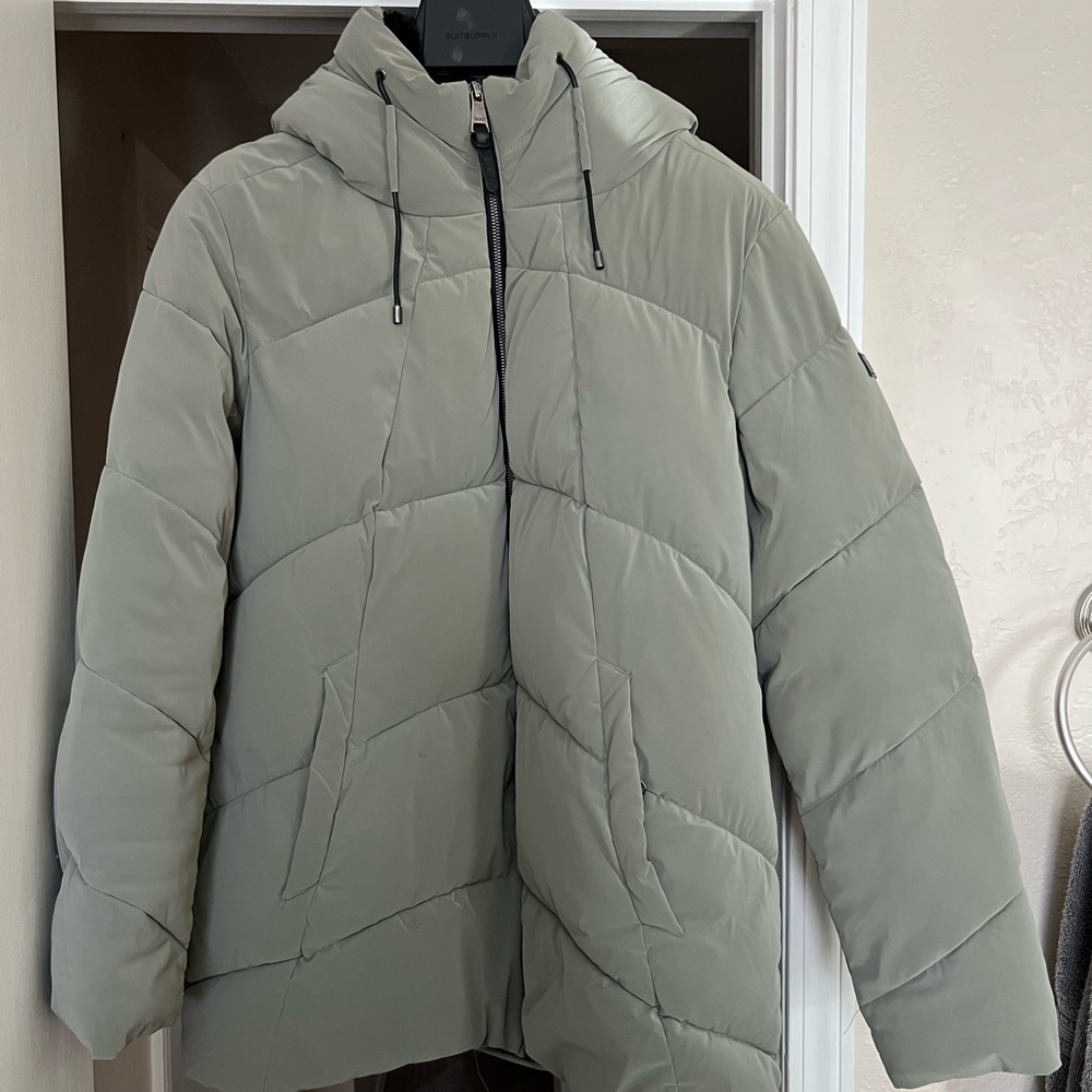 DKNY Unisex Olive Green Puffer Jacket /L male, Women XL